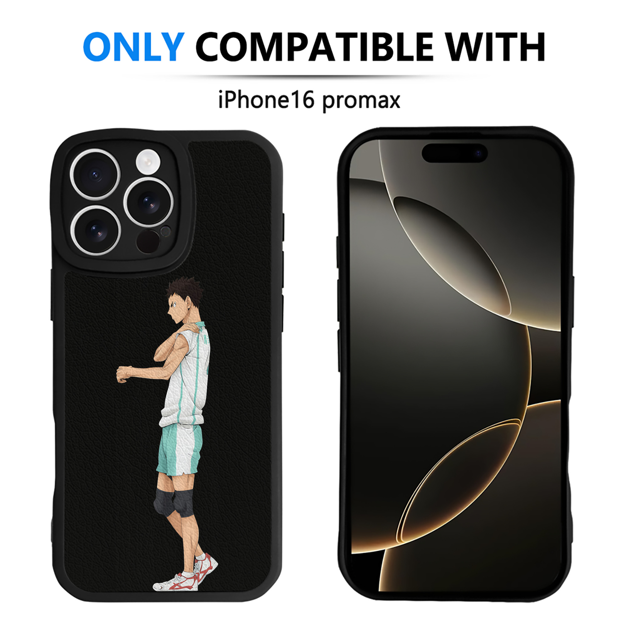 （画像用） ハイキュー!! Haikyu!! 【iPhone 16シリーズ対応】シリコンスマホケース（レザー調） 材質：シリコン